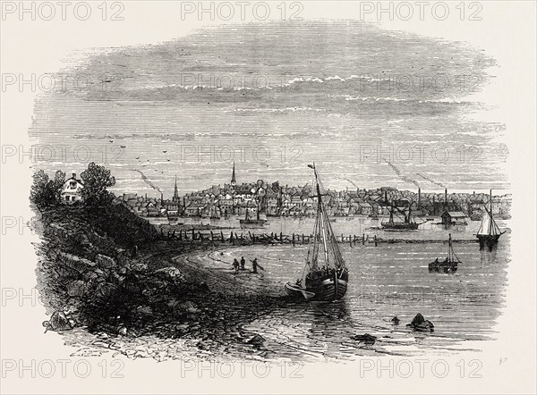 PROVIDENCE, RHODE ISLAND, UNITED STATES OF AMERICA, US, USA, 1870s engraving