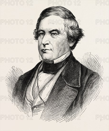 PRESIDENT FILLMORE, 1800-1874, was the 13th President of the United States, US, USA, 1870s engraving