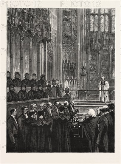 FUNERAL OF THE LATE KING GEORGE OF HANOVER AT WINDSOR â€î THE CEREMONY IN ST. GEORGE'S CHAPEL, UK