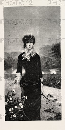 AUTUMN, FASHION, ENGRAVING 1882