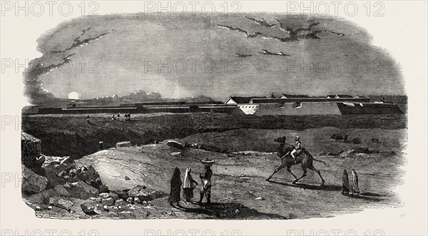 FEROZEPORE, THE FORT, INDIA, 1851 engraving