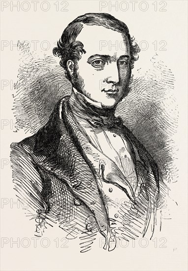 MR. WALTER, M.P. FOR NOTTINGHAM, UK, 1851 engraving