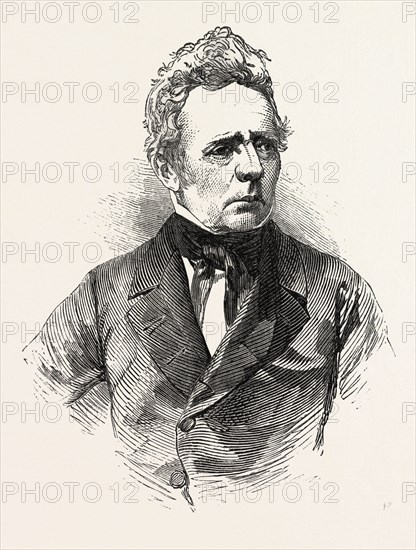 HANS CHRISTIAN OERSTED, 1777-1851, DANISH PHYSICIST AND CHEMIST, DENMARK, 1851 engraving