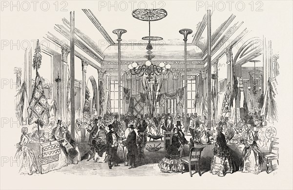 EXHIBITION AND SALE AT THE WESLEYAN CENTENARY HALL, BISHOPSGATE STREET, FOR THE WESLEYAN MISSIONARY SOCIETY, UK, 1851 engraving