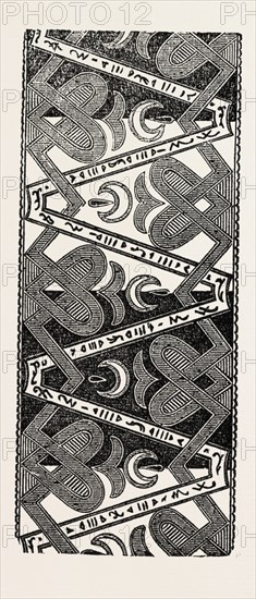 RIBBON PATTERN, BY LARCHIER AND CO., 1851 engraving