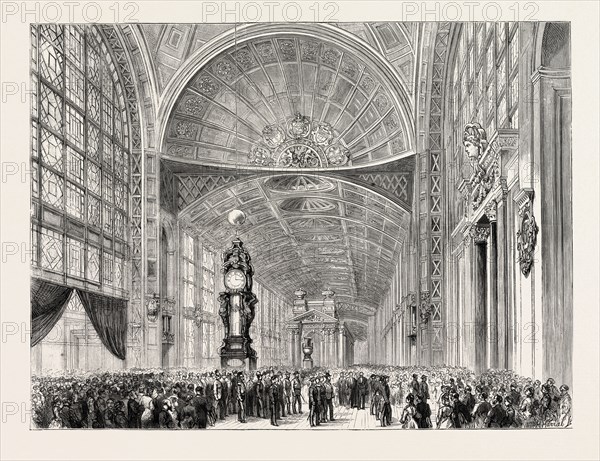 OPENING OF THE PARIS EXHIBITION - THE PROCESSION IN THE GRAND VESTIBULE OF THE AVENUE OF NATIONS, FRANCE
