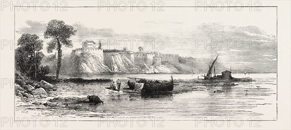 THE SENTENCE ON MARSHAL BAZAINE: THE ISLAND FORTRESS OF ST. MARGUERITE, THE PRISON OF THE MARSHAL, 1873 engraving