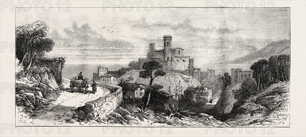 THE SENTENCE ON MARSHAL BAZAINE: CANNES, WHERE MARSHAL BAZAINE'S FAMILY WILL RESIDE, 1873 engraving