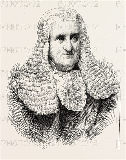 CHARLES HALL, ESQ., THE NEW VICE-CHANCELLOR, 1873 engraving