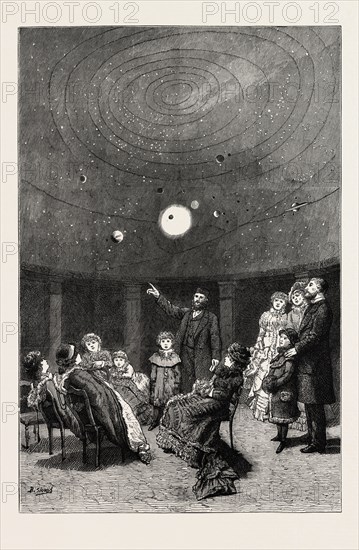 INTERIOR OF SIGNOR PERINI'S NEW PLANETARIUM