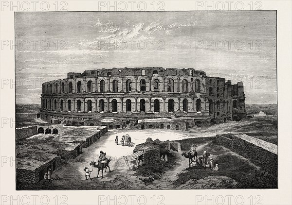 THE ROMAN COLISEUM OF THYSDRUS, AT EL DJEM, NEAR TUNIS