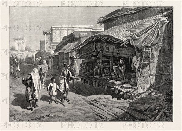 NATIVE SHOP IN BAZAAR STREET, CALCUTTA