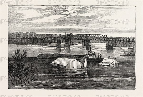 INUNDATIONS IN THE UNITED STATES OF AMERICA: RAILROAD BRIDGE, CLARKSVILLE, TENNESSEE