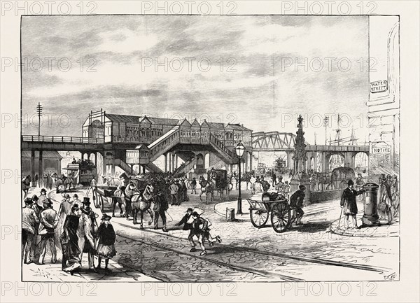 OPENING OF THE LIVERPOOL DOCKS OVERHEAD ELECTRIC RAILWAY: THE PIER HEAD STATION