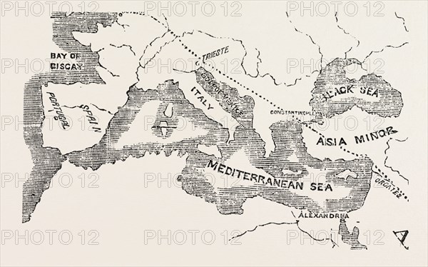 MAP OF THE EUPHRATES VALLEY ROUTE TO INDIA