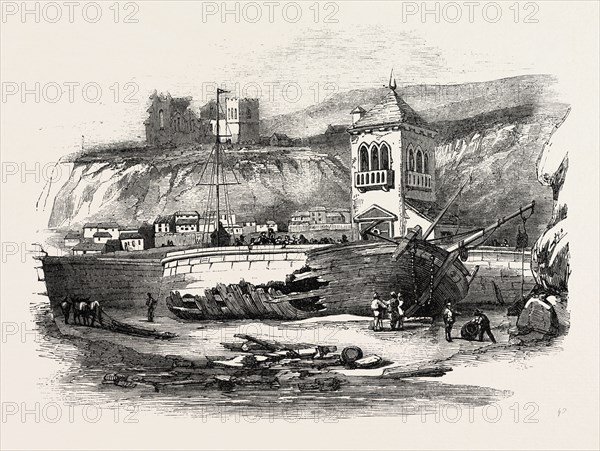 WRECK OF THE BRIGS "MARY" AND "HOPE," AT WHITBY, YORKSHIRE, UK