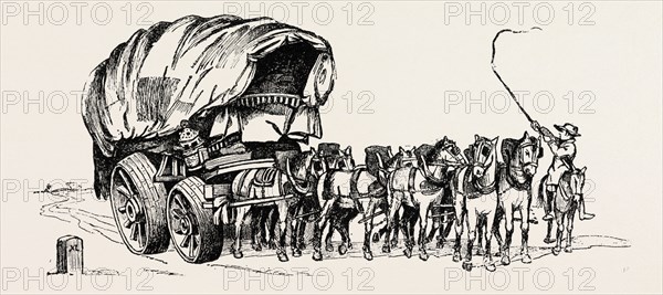 STAGE WAGON, 1808, UK, 1893 engraving