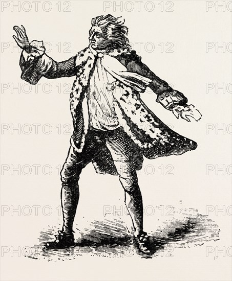 GARRICK AS KING LEAR, SHAKESPEARE, ENGLISH POET AND PLAYWRIGHT, 1564-1616, UK, 1893 engraving