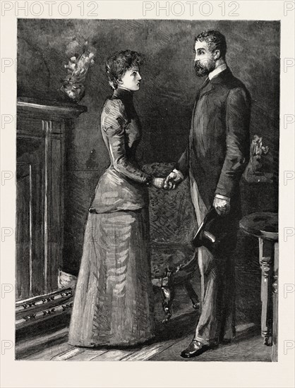 THAT WILD WHEEL, BY FRANCES ELEANOR TROLLOPE, You will hardly remember me, I'm afraid, said the newcomer, 1892 engraving