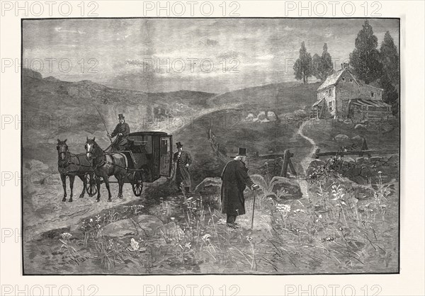 HOME REVISITED. DRAWN W. P. SNYDER, US, USA, engraving 1880