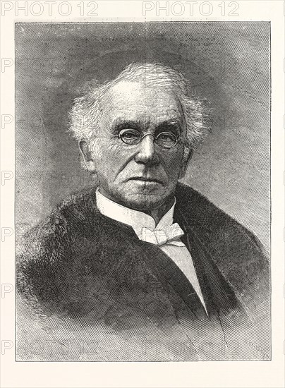 REV. WILLIAM ADAMS, D.D., LL.D, engraving 1880, us, usa