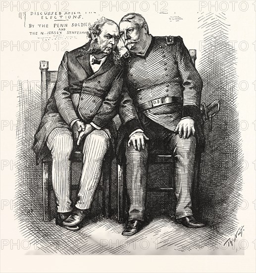 LOCAL QUESTION." "WHO IS TARIFF, AND WHY IS HE FOR REVENUE ONLY?" US, USA, UNITED STATES, AMERICA, ENGRAVING 1880