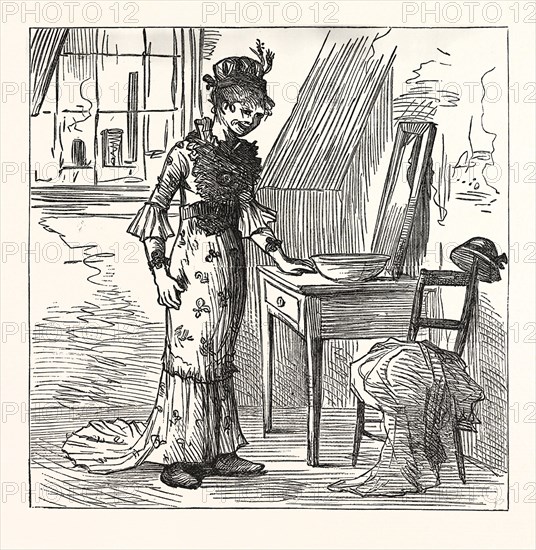 CAME TO NEW YORK A POOR EXILE OF ERIN. "Bedad, it's well worth working six months a costhume this.", US, USA, AMERICA, UNITED STATES, AMERICAN, ENGRAVING 1880