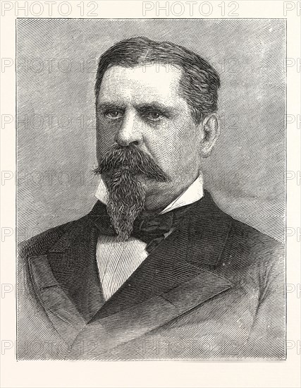 GENERAL W. B. HAZEN, NEW CHIEF SIGNAL OFFICER, US, USA, AMERICA, UNITED STATES, AMERICAN, ENGRAVING 1880