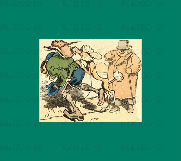 Schnaken and schnurren, 1866, Mosquitoes and purring, Wilhelm Busch, 1832 - 1908, German artist, humorist, poet, illustrator and painter. A humorous story in pictures from the writer and illustrator ofMax und Moritz, Munchener Bilderbogen and Fliegende Blatter. Children's literature from the 19th century, comic illustrated cautionary tales