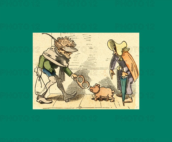 Schnaken and schnurren, 1866, Mosquitoes and purring, Wilhelm Busch, 1832 - 1908, German artist, humorist, poet, illustrator and painter. A humorous story in pictures from the writer and illustrator ofMax und Moritz, Munchener Bilderbogen and Fliegende Blatter. Children's literature from the 19th century, comic illustrated cautionary tales