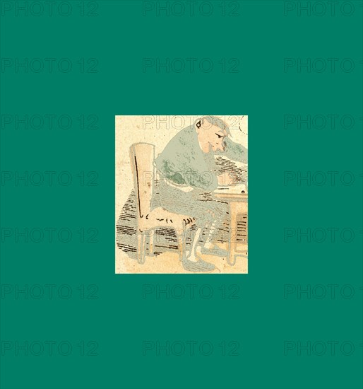 Schnaken and schnurren, 1866, Mosquitoes and purring, Wilhelm Busch, 1832 - 1908, German artist, humorist, poet, illustrator and painter. A humorous story in pictures from the writer and illustrator ofMax und Moritz, Munchener Bilderbogen and Fliegende Blatter. Children's literature from the 19th century, comic illustrated cautionary tales