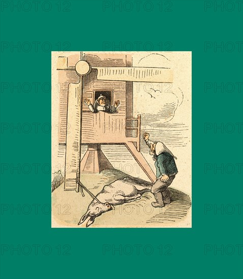 Schnaken and schnurren, 1866, Mosquitoes and purring, Wilhelm Busch, 1832 - 1908, German artist, humorist, poet, illustrator and painter. A humorous story in pictures from the writer and illustrator ofMax und Moritz, Munchener Bilderbogen and Fliegende Blatter. Children's literature from the 19th century, comic illustrated cautionary tales