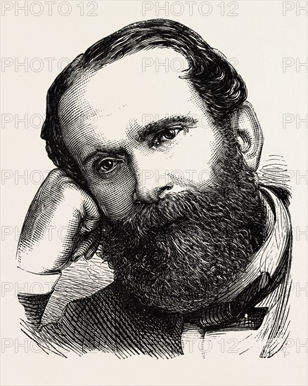 PRINCE-PROFESSOR JOSEPH PONIATOWSKI, 1814-1873, MUSICAL COMPOSER, POLISH SZLACHCIC, POLAND, 1890 engraving