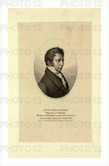 Jph. Lis. Gay-Lussac, engraved by  Ambroise Tardieu.