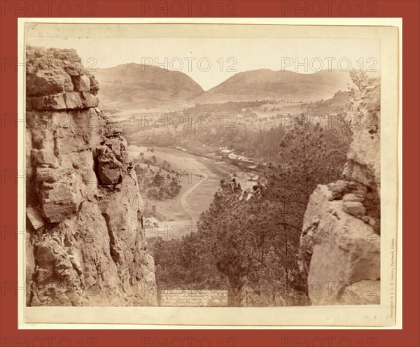 Echo Canyon. Looking through Sioux Pass. On F.E. and M.V. Ry., Hot Springs, S.D., John C. H. Grabill was an american photographer. In 1886 he opened his first photographic studio