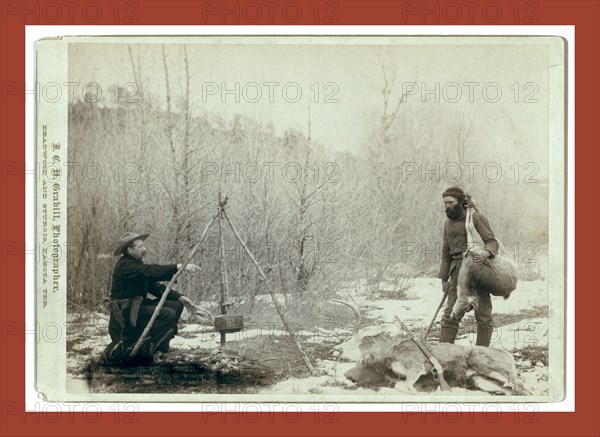 Hunting Deer. A deer hunt near Deadwood in winter '87 and ' Two miners McMillan and Hubbard got their game, John C. H. Grabill was an american photographer. In 1886 he opened his first photographic studio