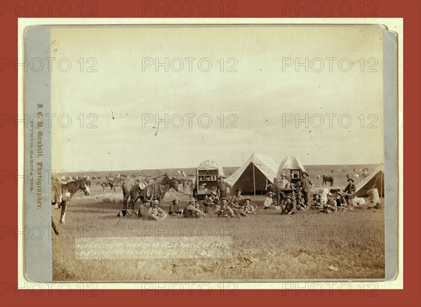 Roundup scenes on Belle Fouche [sic] in 1887, John C. H. Grabill was an american photographer. In 1886 he opened his first photographic studio