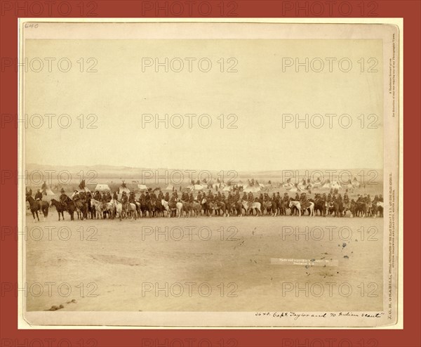 Capt. Taylor and 70 Indian scouts, John C. H. Grabill was an american photographer. In 1886 he opened his first photographic studio