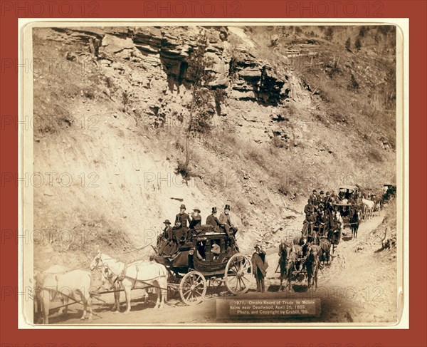 Omaha Board of Trade in Mountains near Deadwood, April 26, 1889, John C. H. Grabill was an american photographer. In 1886 he opened his first photographic studio