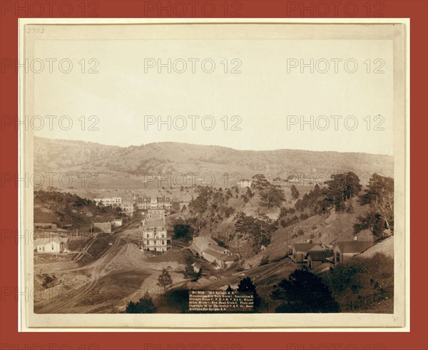 Hot Springs, S.D. Minnekahta, Ave. Bath house 1; Sanitarium 2; Gillespie House 3; F.E. and M.V. R'y. 4; Minnekahta House 5; New bank block 6, John C. H. Grabill was an american photographer. In 1886 he opened his first photographic studio