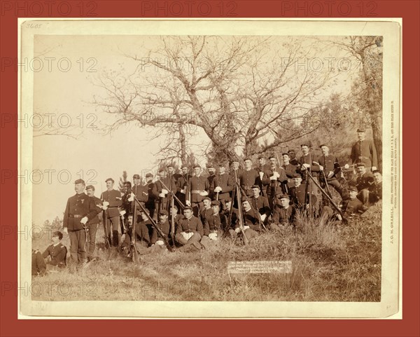 Company C, 3rd U.S. Infantry near Fort Meade, So. Dak., John C. H. Grabill was an american photographer. In 1886 he opened his first photographic studio