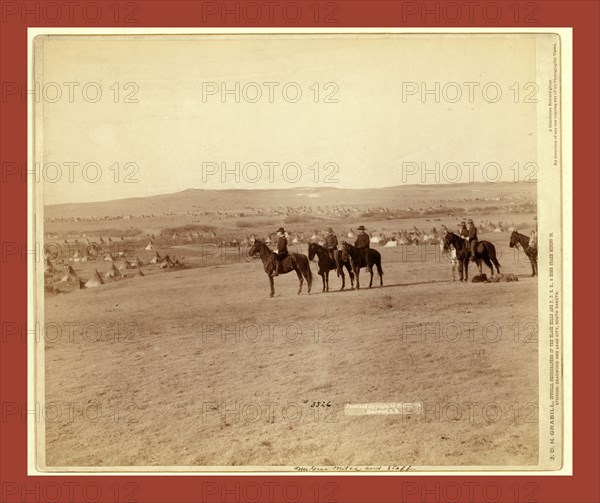 General Miles and staff, John C. H. Grabill was an american photographer. In 1886 he opened his first photographic studio