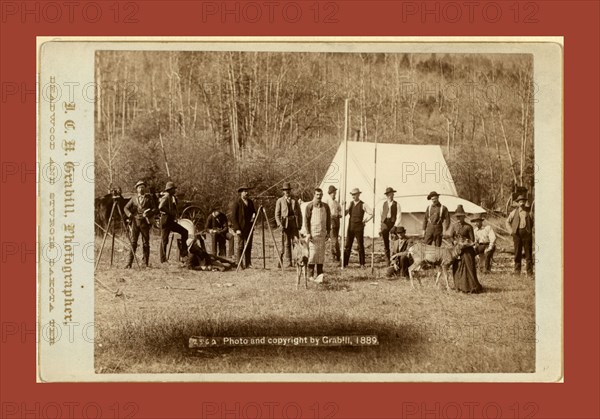 Engineers Corps camp and visitors, John C. H. Grabill was an american photographer. In 1886 he opened his first photographic studio