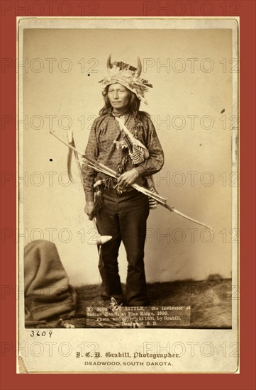 Little, instigator of Indian Revolt at Pine Ridge, 1890, John C. H. Grabill was an american photographer. In 1886 he opened his first photographic studio
