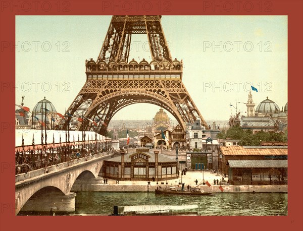 Eiffel Tower and general view of the grounds, Exposition Universal, 1900, Paris, France, between ca. 1890 and ca. 1900