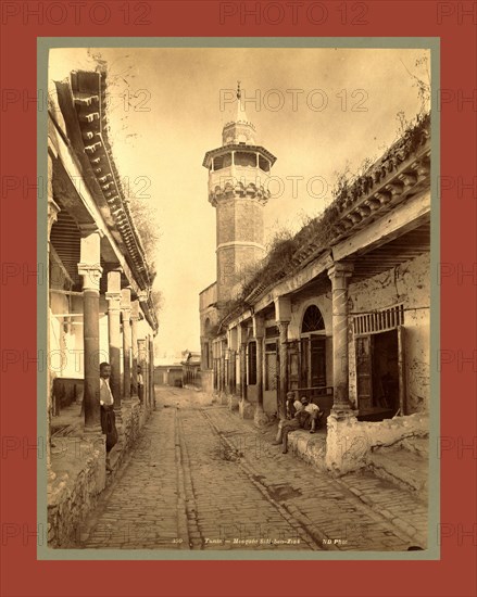 Tunis Mosque Sidi ben Ziaa, Neurdein brothers 1860 1890, the Neurdein photographs of Algeria including Byzantine and Roman ruins in Tébessa and Thamugadi; mosques, shrines, public buildings, palaces, and street scenes in Mostaganem, Biskra, Algiers, Tlemcen, Constantine, Oran, and Sidi Bel AbbÃ¨s; and the cathedral at Carthage. Portraits of Algerian people include Berbers, Ouled NaÃ¯l women, and prisoners in Annaba. Tunisian views include mosques, buildings, and street scenes in Tunis.