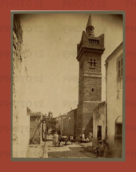 Tebessa Mosque Street Caracalla, Algiers, Neurdein brothers 1860 1890, the Neurdein photographs of Algeria including Byzantine and Roman ruins in Tébessa and Thamugadi; mosques, shrines, public buildings, palaces, and street scenes in Mostaganem, Biskra, Algiers, Tlemcen, Constantine, Oran, and Sidi Bel AbbÃ¨s; and the cathedral at Carthage. Portraits of Algerian people include Berbers, Ouled NaÃ¯l women, and prisoners in Annaba. Tunisian views include mosques, buildings, and street scenes in Tunis.