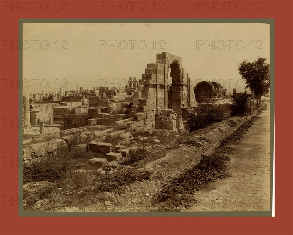 Tebessa Ruins of Byzantine Basilica, side door, Algiers, Neurdein brothers 1860 1890, the Neurdein photographs of Algeria including Byzantine and Roman ruins in Tébessa and Thamugadi; mosques, shrines, public buildings, palaces, and street scenes in Mostaganem, Biskra, Algiers, Tlemcen, Constantine, Oran, and Sidi Bel AbbÃ¨s; and the cathedral at Carthage. Portraits of Algerian people include Berbers, Ouled NaÃ¯l women, and prisoners in Annaba. Tunisian views include mosques, buildings, and street scenes in Tunis.