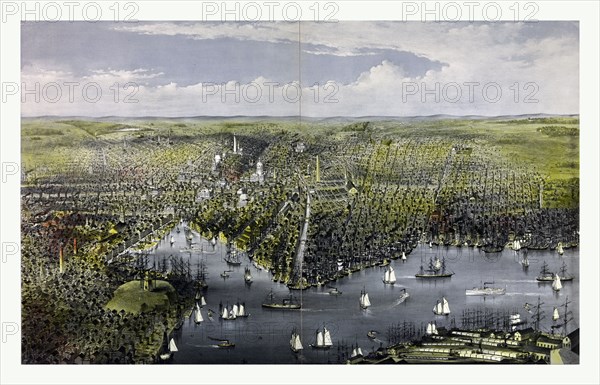 The City of Baltimore, by Currier & Ives, circa 1880, US, USA, America