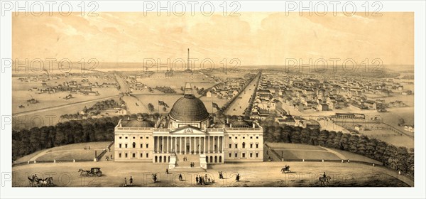 View of Washington, circa 1850 by Robert Pearsall Smith, 1827 1898, US, USA, America
